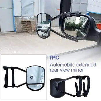 

Truck RV Caravan Reverse Clip On Side Mirror Extension Car Adjustable Angle Accessories Safety Blind Spot Glass Trailer Towing