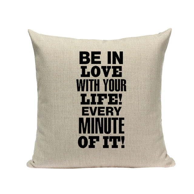 19 45x 45CM Черный и белый Love чехол для подушки с буквами, декоративная надпись, семейный диван, автомобильная наволочка, домашняя льняная наволочка - Цвет: 19 45x 45CM