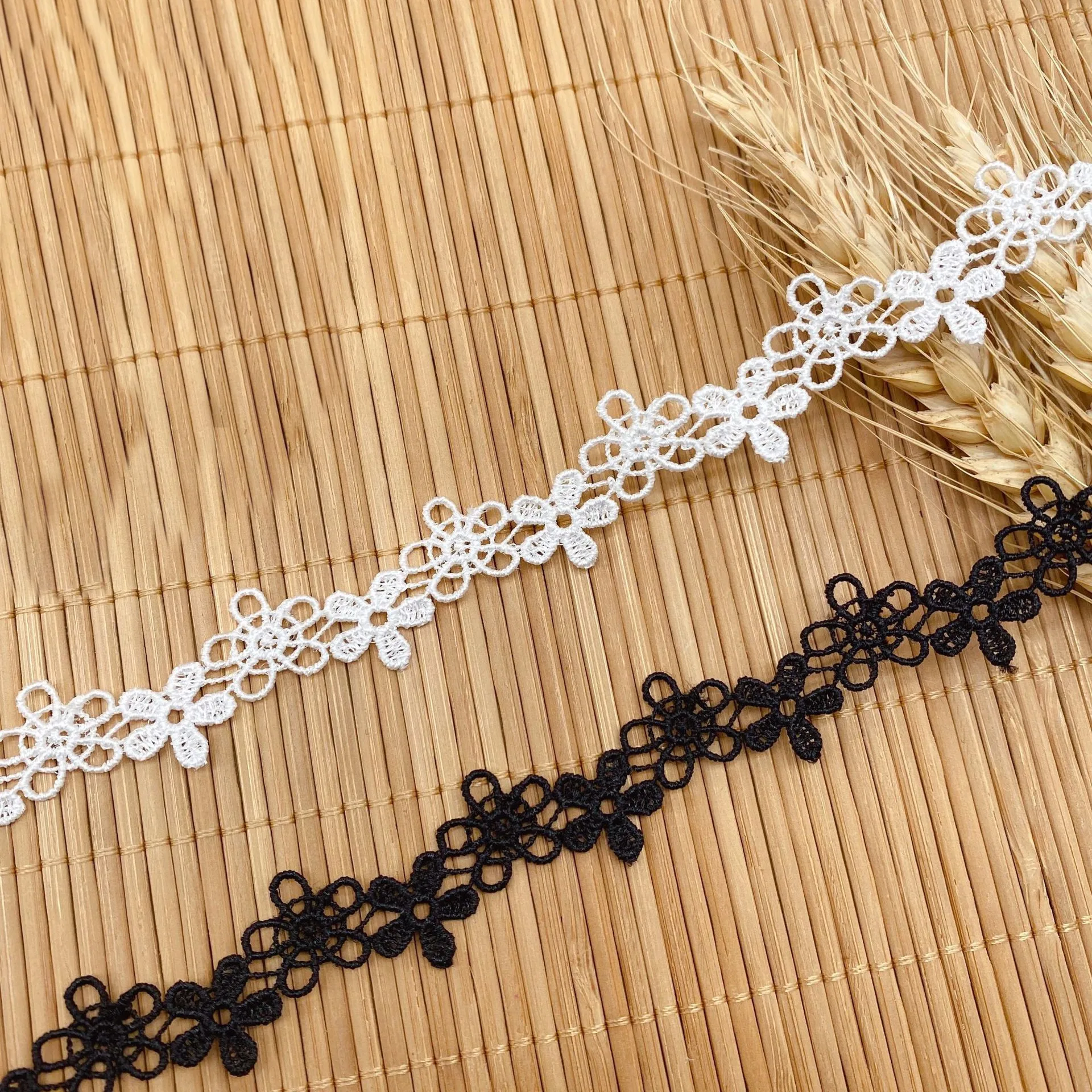 5Yards/lot Cute Hollow Flower Lace Ribbon Trim DIY Embroidered For Sewing Dress Decoration
