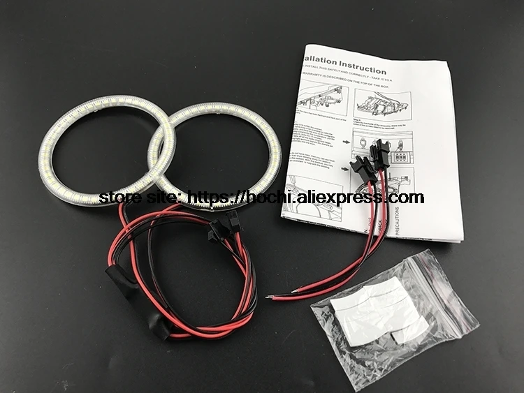 Excellent SMD 5050 LED white headlight halo angel demon eyes kit for ford mustang