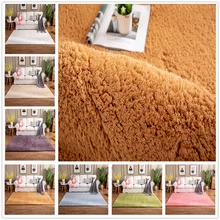 Европейские ковры для спальни с длинными волосами, Плюшевые Пушистые коврики для гостиной и ковер для эркера, прикроватный коврик из искусственного меха, напольные коврики для двери