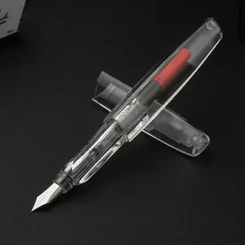 

Old Stock OEM Fountain Pen Triangular Transparent Clear Ink Pen Fine Nib Business Stationery Office school supplies Writing Gift