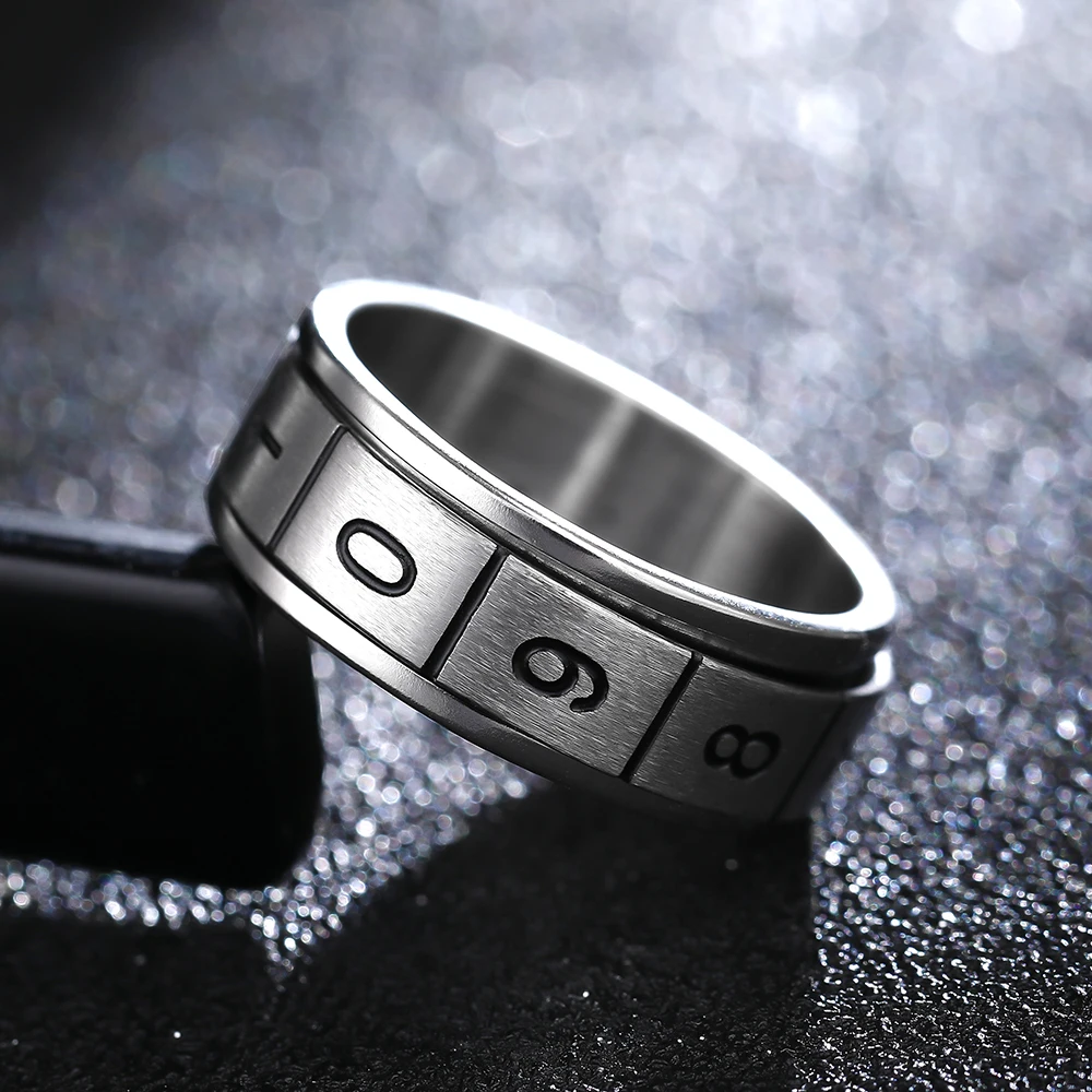 8 мм титановые кольца для мужчин и женщин подарок на день рождения треугольный узор дискретное кольцо - Цвет основного камня: JRV3016 8mm