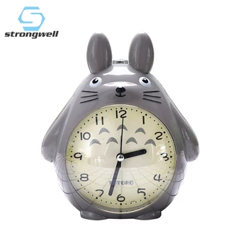 

Strongwell Modern Nordic Totoro Quartz Table Clock Timer Snooze Alarm Clock LED Light Mute Silent Beside Home Children