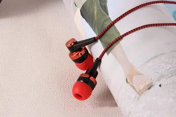 

Wired Earphone Straight Mobile Phone With Wheat In-ear Braided Wiring Cord Universal Music Subwoofer Headphone