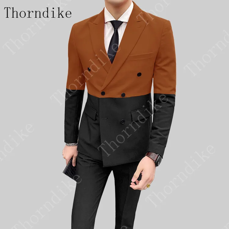 suit 10 Thorndike зеленый сшитый мужской костюм выступление мага сценический наряд ночной клуб Мужской певец и ведущий костюм свадебная одежда - Цвет: suit 10