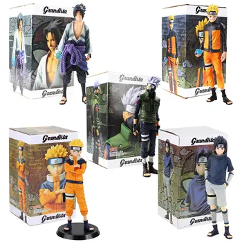 

28cm Anime Naruto Figures Uzumaki Naruto Uchiha Sasuke Hatake Kakashi Grandista Collectible Model Toys PVC Figurine