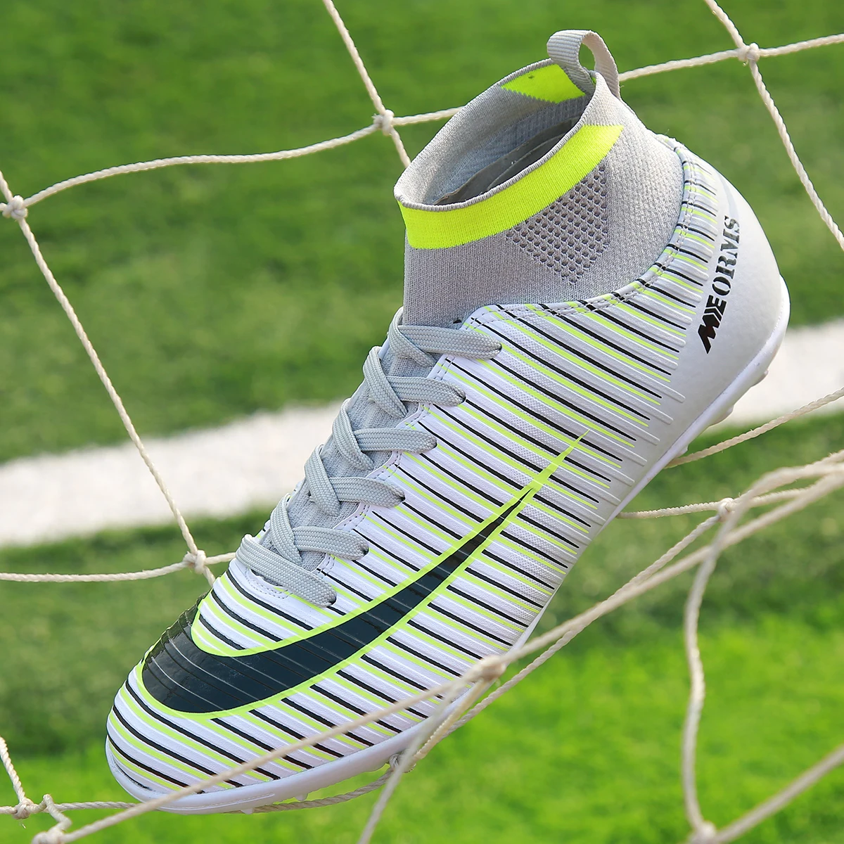 Футбол сапоги мужской, Футбол Бутсы зеленый синий Спортивная обувь Для мужчин Обувь для футбола с лодыжки носки Мужская обувь футбольная обувь для бега ботильоны