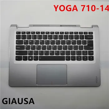 

(95%New) Backlit keyboard For Lenovo Yoga 710-14ISK 710-14IKB 710-14 English US Bezel Cover Upper Case Touchpad