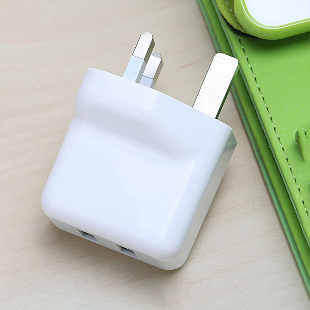 Новый эффективный белый безопасности 3A адаптер двойной разъем 2 Порты 3 Pin стены AMP