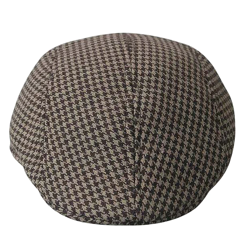 houndstooth cabbie hat