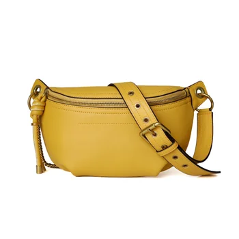 

MIWIND Fashion Handbag Ladies Casual Yellow Hobos Metal Belt Unisex Messenger Bag 2020 New 19A94