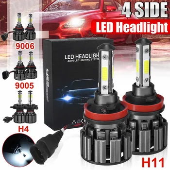 

1Pair 4-Side 9-36V 40W 8000LM 6000K H4/H7/9005/9006/H11 LED Headlights Bulbs Hand Light Lamp High And Low Beam Bright Waterproof
