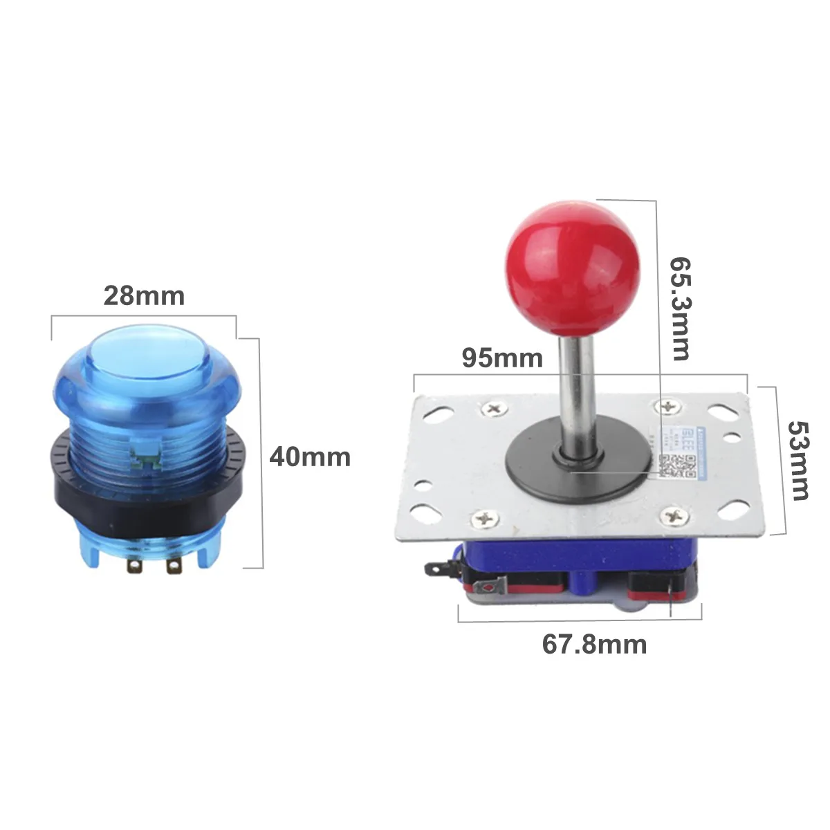  Arcade Gaming Video Game Controller USB Encoder Joystick Buttons Kit Parts Wire Cables DIY Set Acce