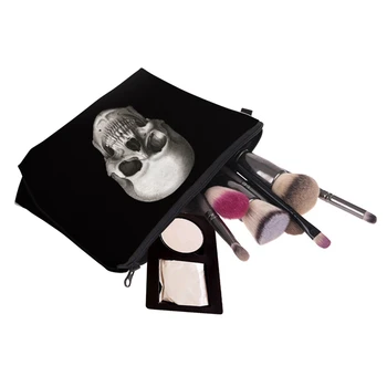 

Fashion Men Women Travel Cosmetic Bag Zipped Skeleton Skull Printing Makeup Organizer Storage Bags SUB Sale