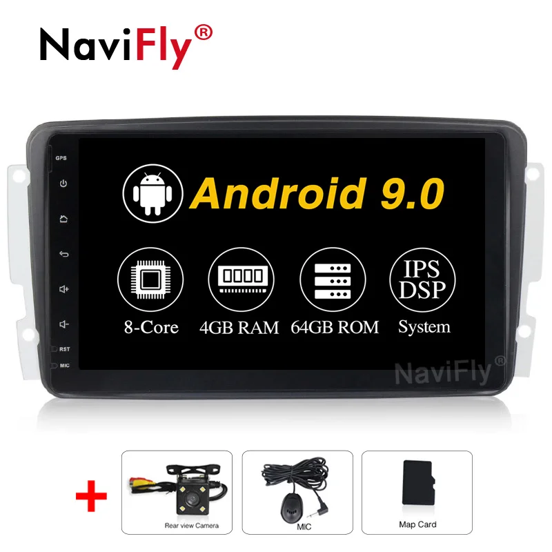 2Din Android9.0 4G ram 64G rom Автомобильный мультимедийный радио для Mercedes/Benz W209 W203 W168 ML W163 W463 Viano W639 Vito RDS - Цвет: 4G RAM 64G ROM