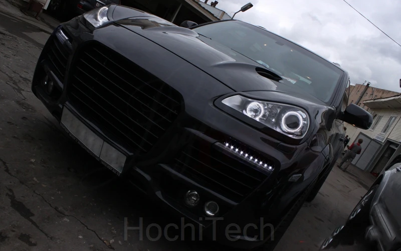 Для Porsche Cayenne 957 2007 2008 2009 ультра яркие красные/зеленые/Белый светодиодный ангельские глазки 2600LM 12 В halo Кольцо Комплект дневного света