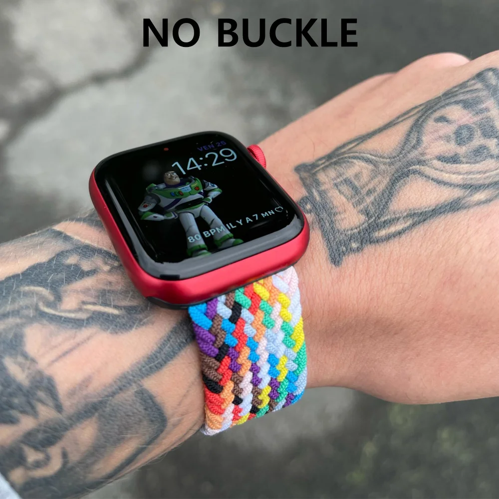 Braided Solo Loop For Apple Watch Band Se 76543 40mm 44mm Elastic Bracelet Strap on Smart Series 38mm 42mm 41mm 45mm Accessories