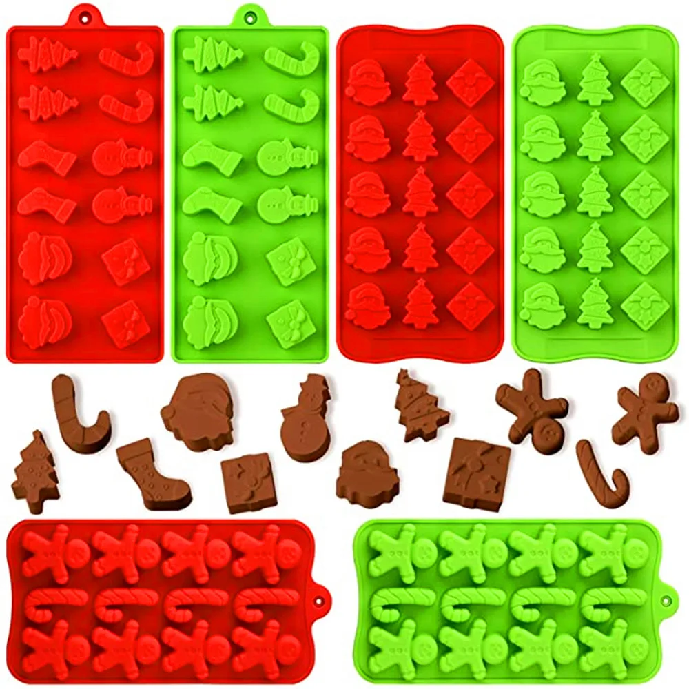 Christmas Silicone Molds Chocolate and Candy Molds Candy Cane Mold