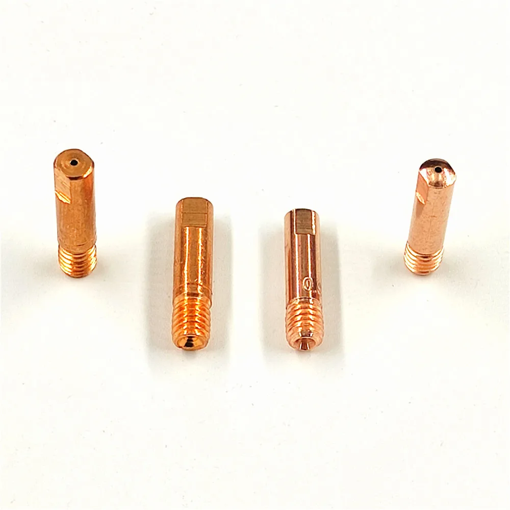 Welding Torch 15AK Contact Tip CuCrZr/E-cu MIG Torch/Gun Consumables 0.6 0.8 0.9 1.0 1.2mm M6x25mm Welding Tips MIG MAG Welding Torch