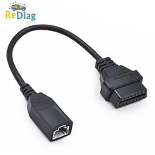 Accessoires de connecteur de câble d'adaptateur d'extension de Scanner de Diagnostic automatique de voiture adaptés pour Honda 3 broches OBD1 à 16 broches OBDII OBD2(China)