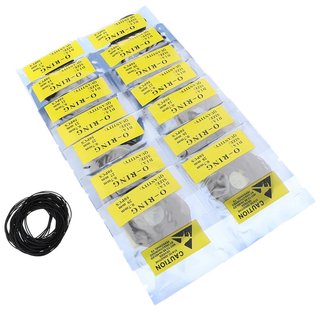950pcs 12-30mm Gasket Rubber Seal Washers Gaskets Replace O-Rings Watch Part