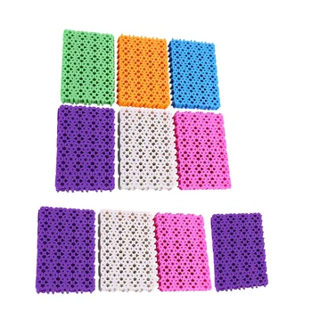 

10pcs Bathroom Anti-slip Mat Plastic Shower Pad Hollow Out Mats Antiskid Mat for Home Bathroom Use (Assorted Color)