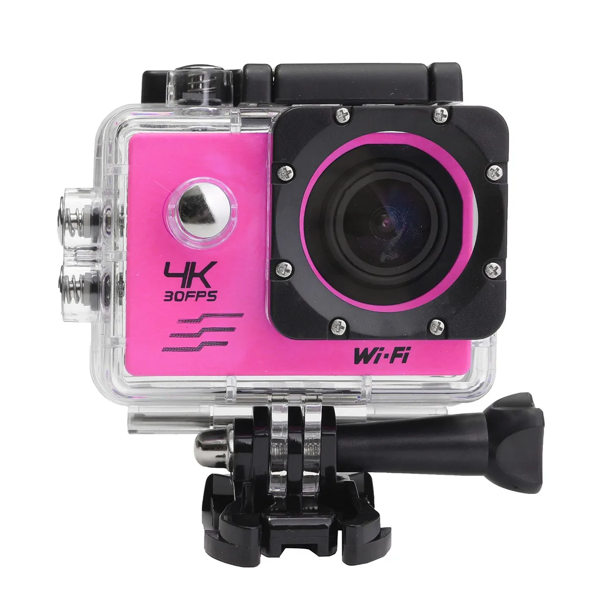 KINCO Высокое качество HD 4K 1080P 16MP WiFi 170 ° Подводный Водонепроницаемый Спорт экшн видео DV камера Спорт Cam Мини видеокамеры - Цвет: Розовый