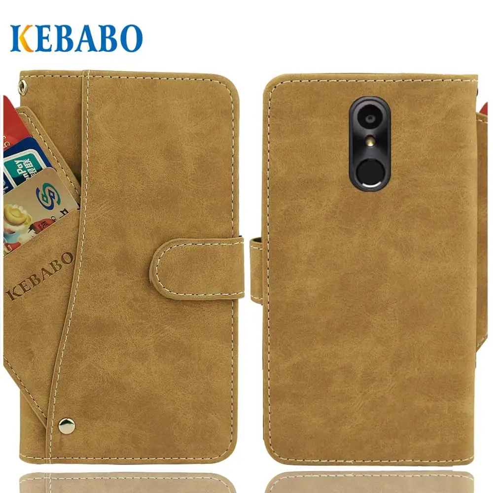 

Vintage Leather Wallet Konka RU1 Case 6" Flip Luxury Card Slots Cover Magnet Stand Phone Protective Bags