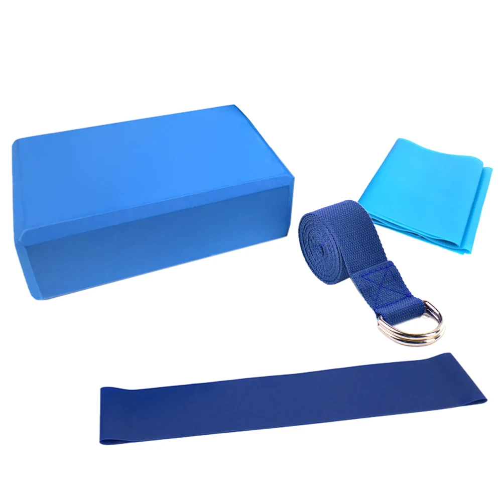 Yoga Equipment Set Yoga Blocks Stretching Strap Resistance Loop Band