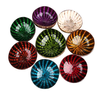 

Creative Natural Coconut Bowl rectangle Creative Ornament Bowl Eco Friendly Soup Salad Noodle Storage Section Coconut Bowl