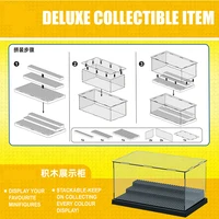Action Figures Display Box Dustproof ShowCase Deluxe Acrylic Collectible Item Building Blocks Plastic Display Case Brick Toys 2