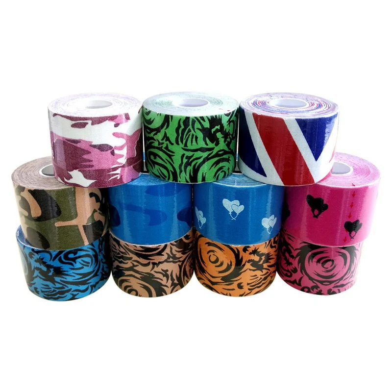 

5.0cm* 5m Elastic Kinesiology Recovery Tape Sport Injury Muscle Strain Support Healing Cotton Adhesive Kinesiology Tape