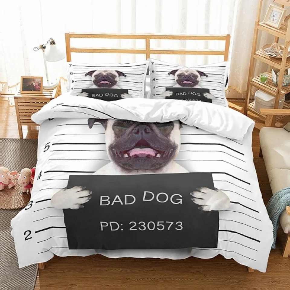 Crying Dog Black White Custom Bedding Set Cute Animals Duvet Cover Set Twin Full Queen King Bed Linen Set Boys Comforter Cover Bedding Sets Aliexpress
