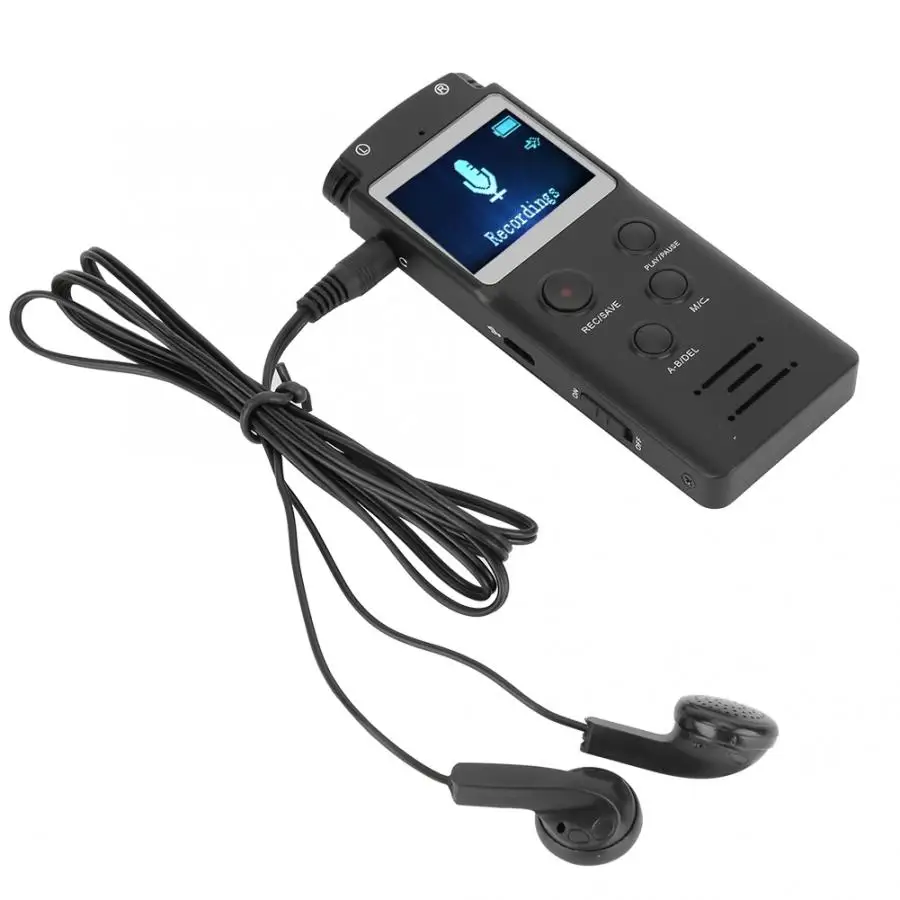 HIFI 8GB Professional Portable Audio Recorder Voice Recorder Support External 64GB TF Card Audio Recorder