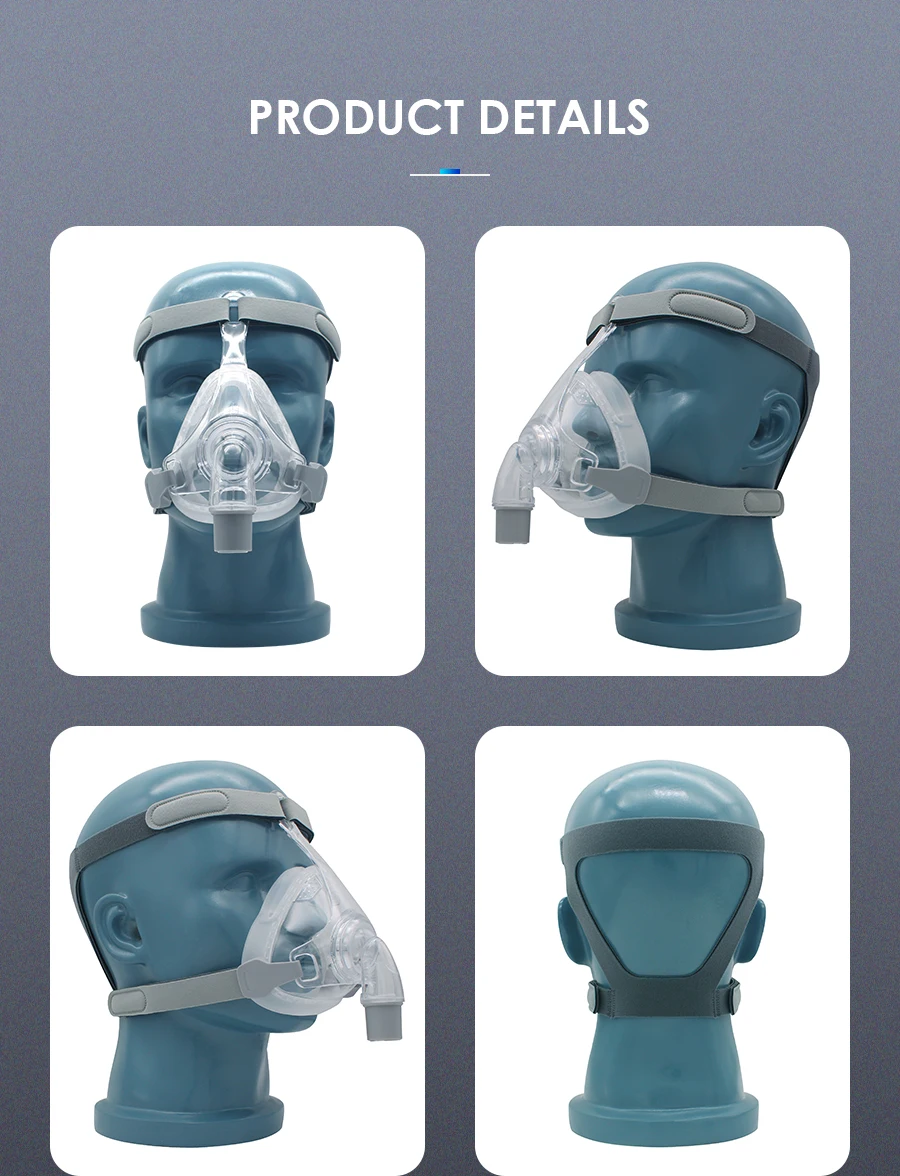 CPAP BiPAP Full Face Masks Respirator With Two Adjustable Straps
