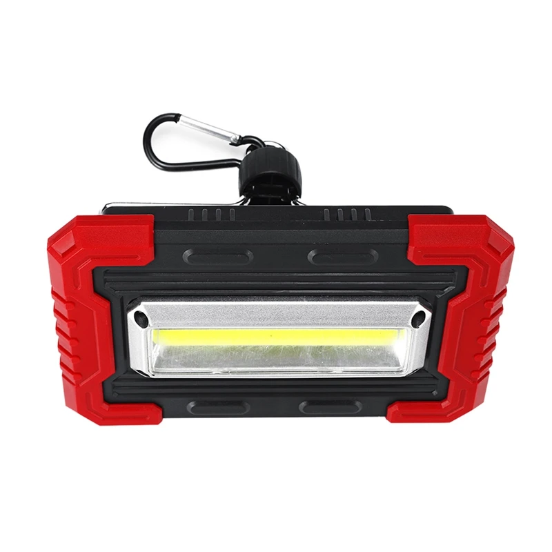 

2 In 1 Portable Outdoor Solar Power Latern Lamp Usb Port Phone Charger Bank Cob Led Camping Tent Emergency Night Lights - Red
