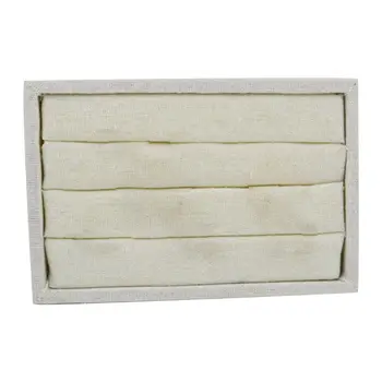 

Linen Jewelry Display Tray Ring Necklace Pendant Stud Earring Storage Organizer
