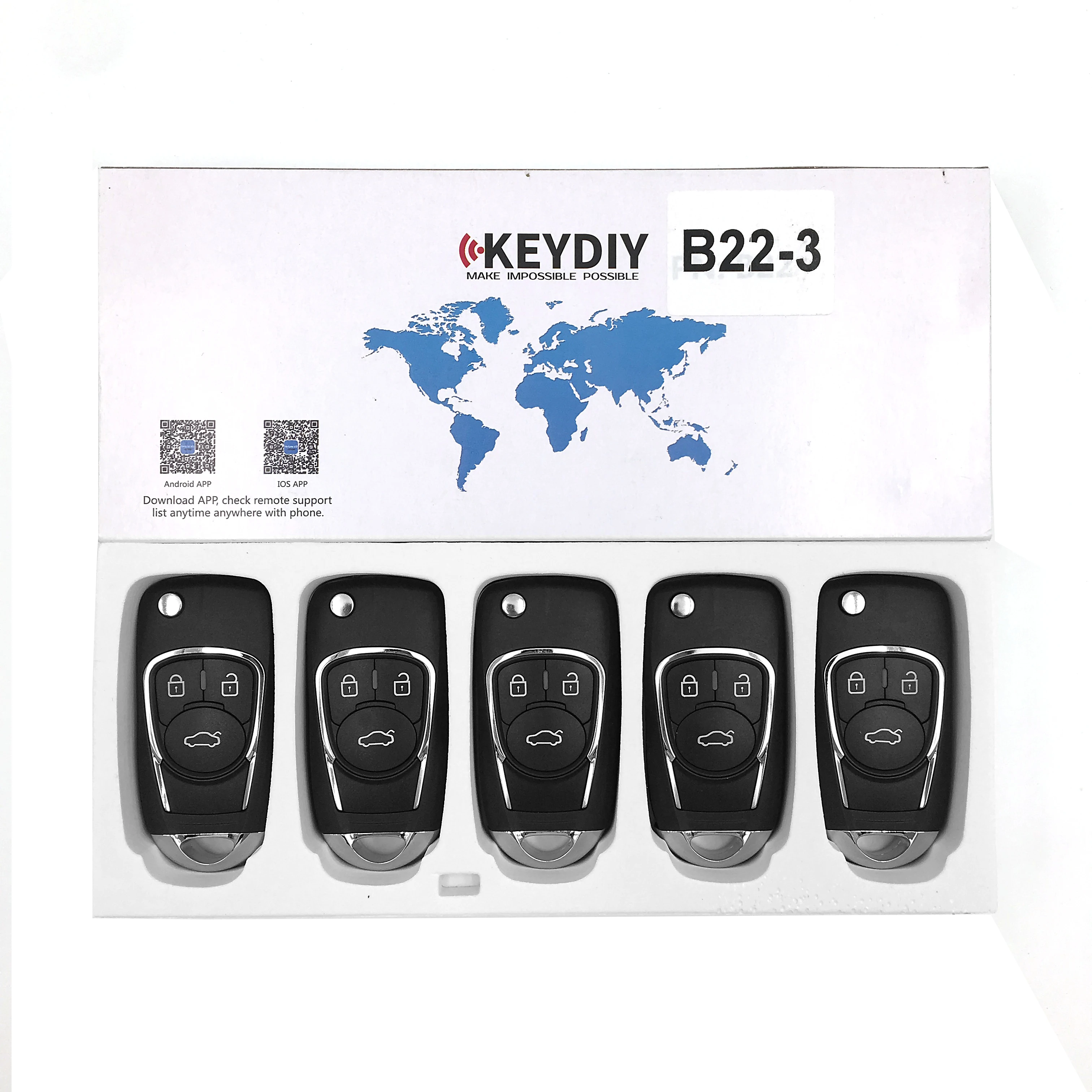 5pcs/lot,keydiy Kd B223/4 Remote Car Key For Kd900/urg200/kdx2/kd
