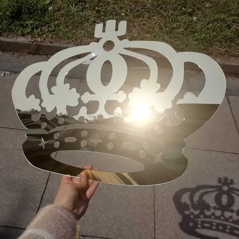 Personalized Gold Silver Mirror Acrylic Prince Princess Crown Room Wall Hanging Sign Wedding BabyShower Gift