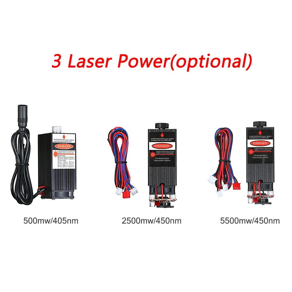 

Adjustable Laser Module 500mw / 405nm 500mw/ 2500mw/5500mw Focusable for CNC Engraving/ Laser Engraving