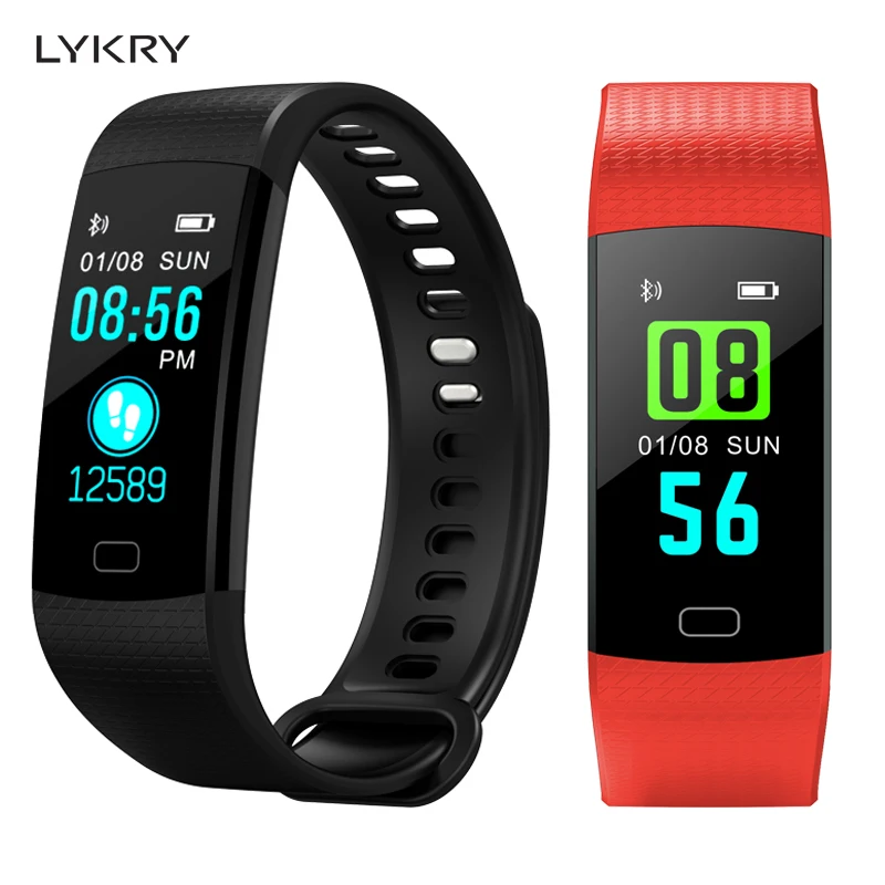  LYKRY Y5 Smart Watch Band Heart Rate Blood Pressure Monitor High Brightness Color Screen Smart Brac - 32981625433