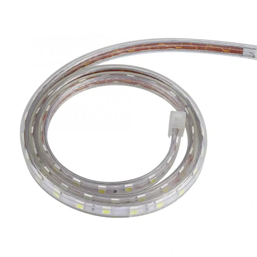 1 м Водонепроницаемая SMD 5050 Светодиодная лента 220V 60 светодиодный s/m гибкий ленточный светильник
