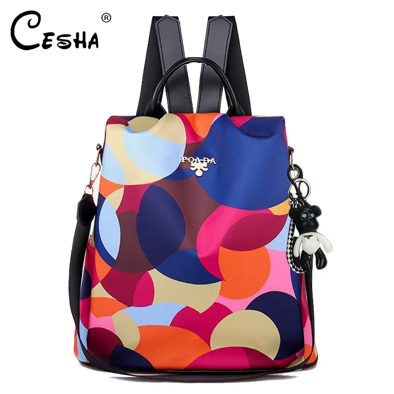 

Fashion Anti Theft Women Backpack Durable Oxford Multifuction Travel Backpack Female Pretty Style Girls Schoolbag Backpack SAC