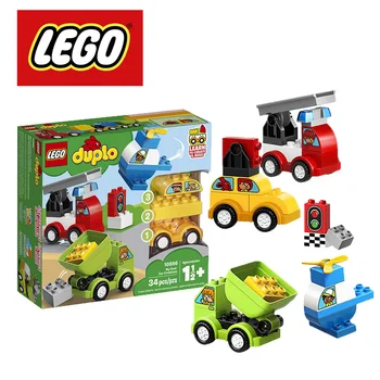 

LEGO DUPLO My First Car Creations 10886 Building Blocks(34 Pieces/set)Building Kit DIY Educational Children Birthday Gifts