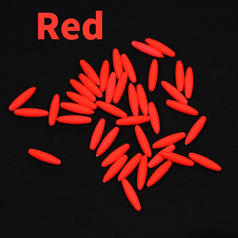 [100PCS/lot] Seven-star Oval mini fishing float bobber rig making fishing floating beans beads accessories no stopper