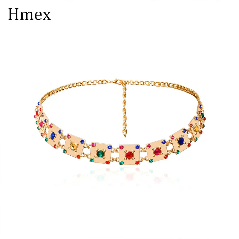 Винтажный пояс для женщин с цепью на талии riem ketting, металлическая цепочка, стразы, камни, пояс, Модный женский золотой ремень, ремни