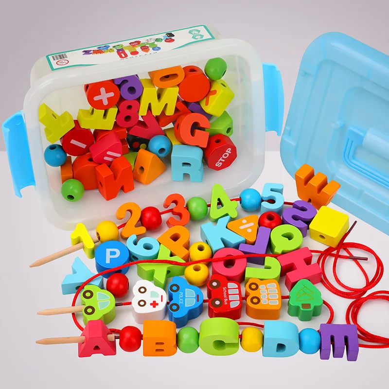 

Young CHILDREN'S Beaded Bracelet Sub-Educational Force Early Education Brains Building Blocks Multi-functional Toy Baby Wear 2 a