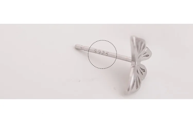 Серьги-бабочки для женщин, 925 пробы, серебряные, темпераментные, простые, серебряные серьги, милые, милые, студенческие, ювелирное изделие, подарок
