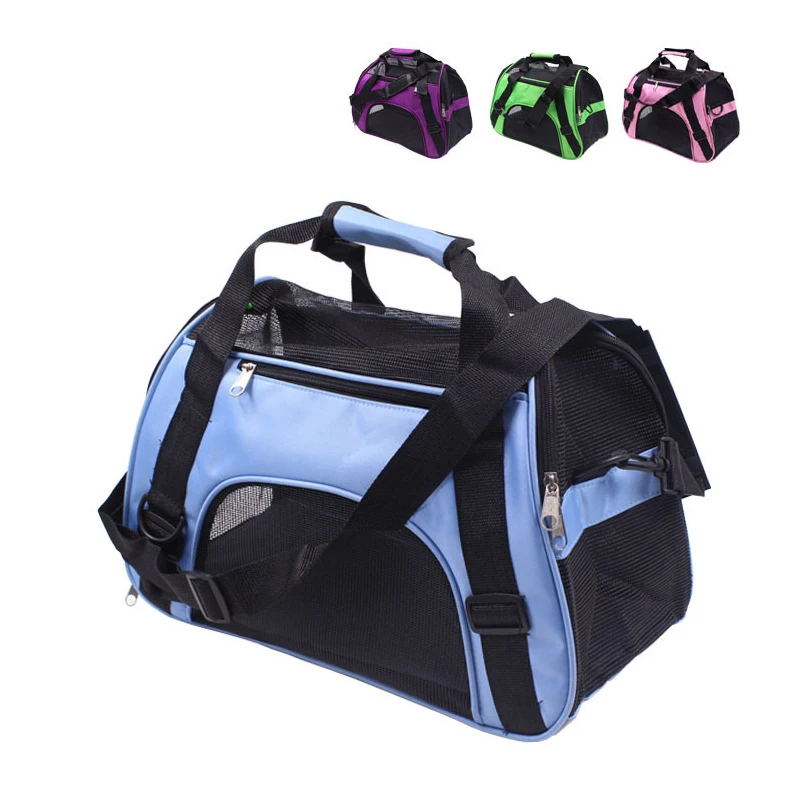 Portable Pet Bag Cute Backpack Outdoor Travel Handbag Puppy Breathable Mesh Carrier Bags Soft Crossbody Bag For Dog Pet Supplies